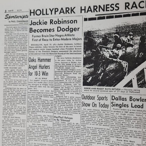 Los Angeles Dodgers History Book Presented To Dave MacMillan By Los Angeles Time - Picture 7 of 16